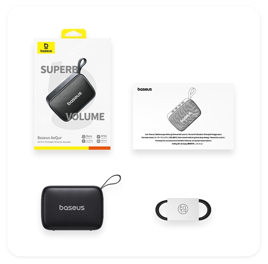 chube Loa Di Động Không Dây Baseus AeQur 30 Mini