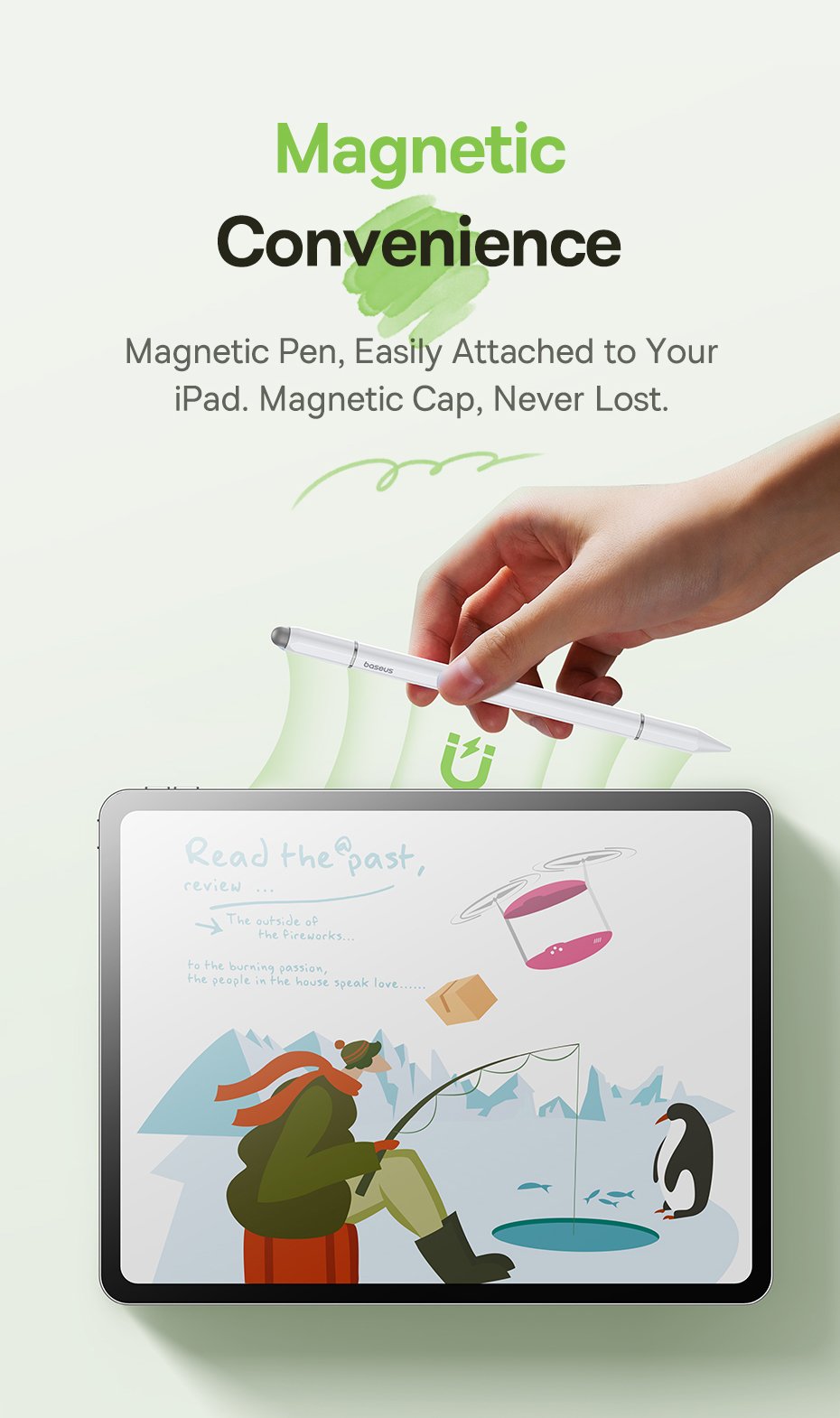 chube Bút cảm ứng thụ động Baseus Smooth Writing III 3 in 1