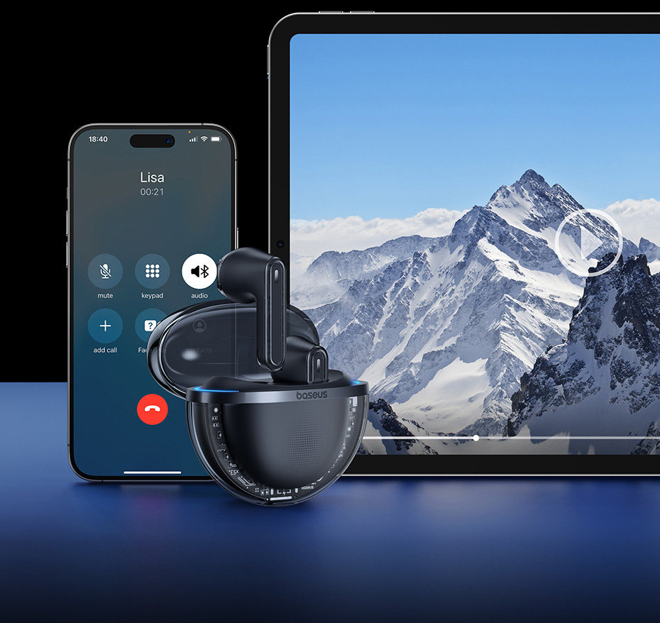 chube Tai nghe Bluetooth TWS Baseus Bowie E5x chất âm trung thực