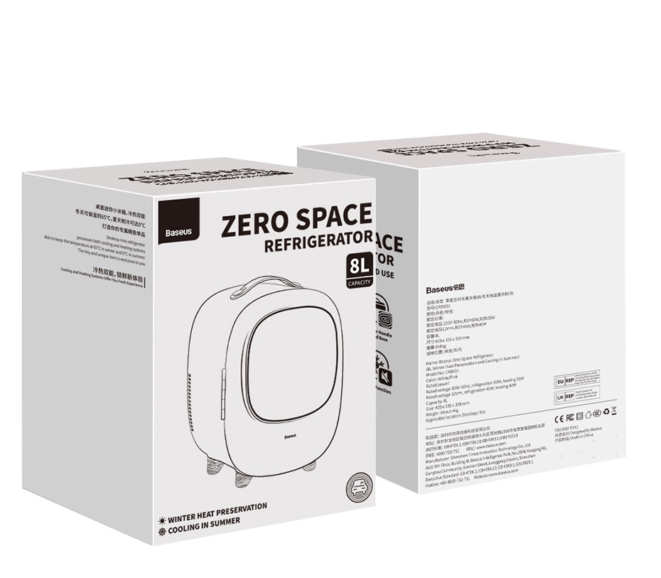 Tủ lạnh mini Baseus Zero Space 8L Hai Chế Độ Làm Nóng và Lạnh
