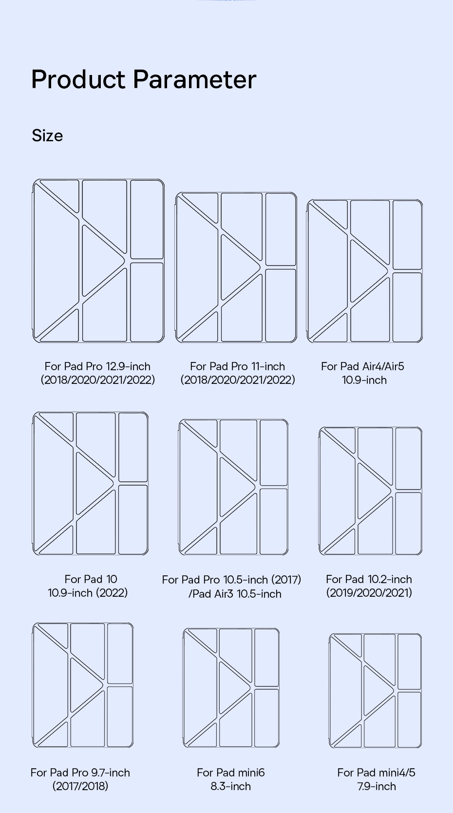 Bao da iPad Baseus Minimalist phiên bản màu xanh chube.vn