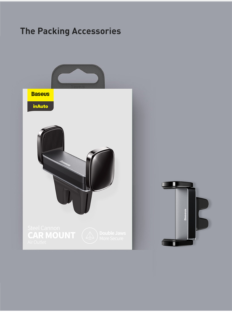 chube Bộ đế giữ điện thoại ô tô Baseus Steel Cannon Air Outlet