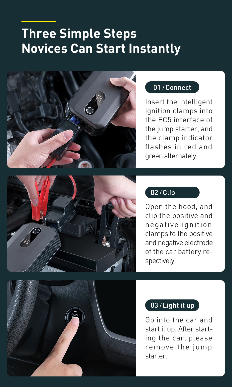 Bộ kích nổ ô tô Baseus Super Energy Max 2000A 20000mAh