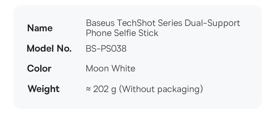 chube Gậy Selfie Từ Tính Baseus TechShot Series Dual-Support Phone