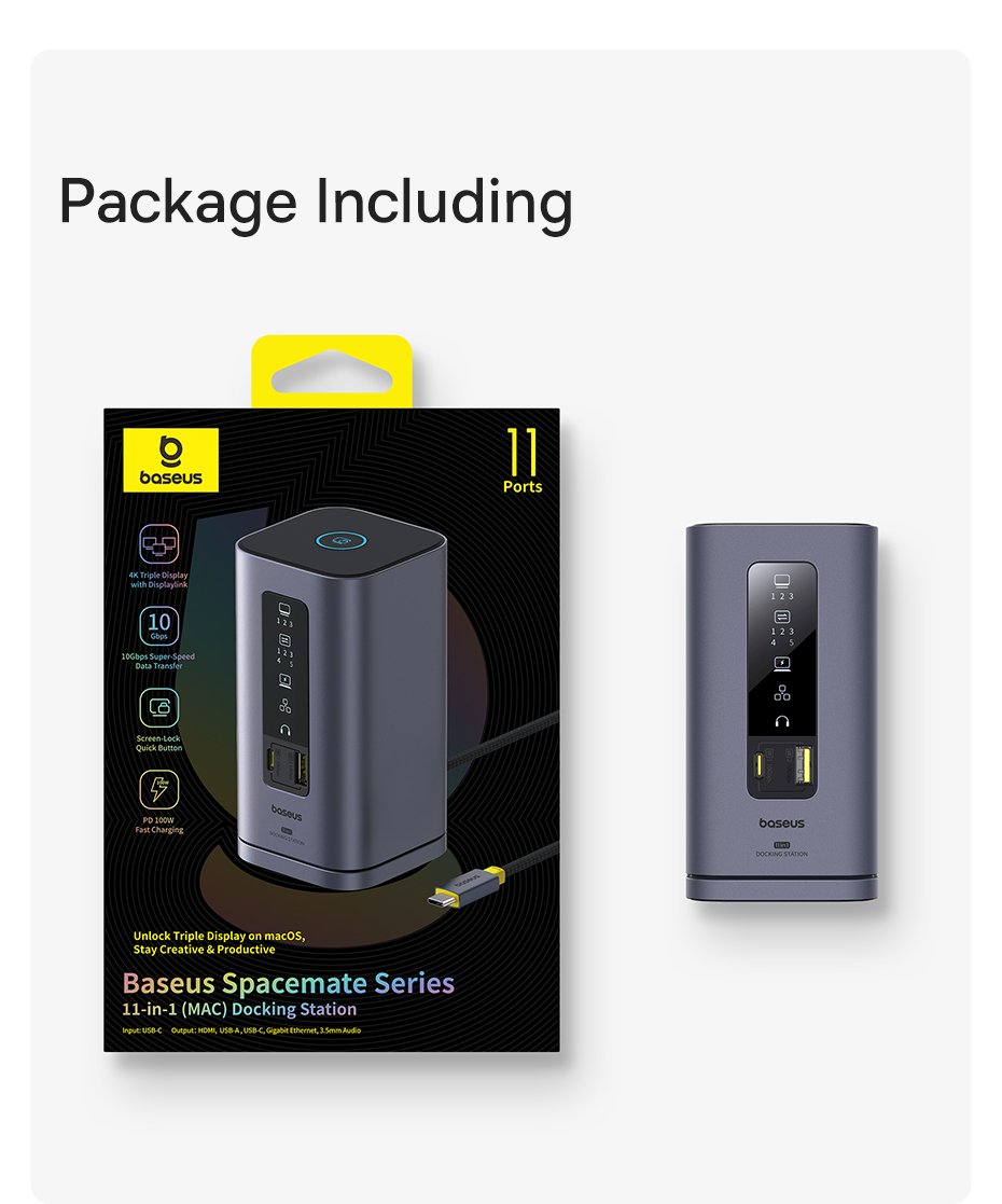 chube Dock chuyển đổi Baseus Spacemate Series 11-in-1 (MAC)