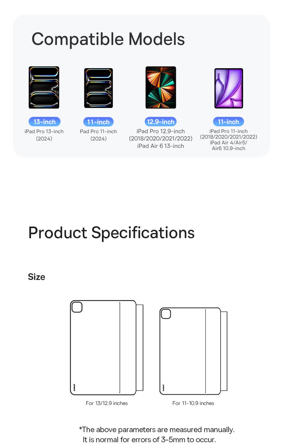 chube Bàn phím kèm bao da nam châm Baseus Brilliance Series 2 cho iPad