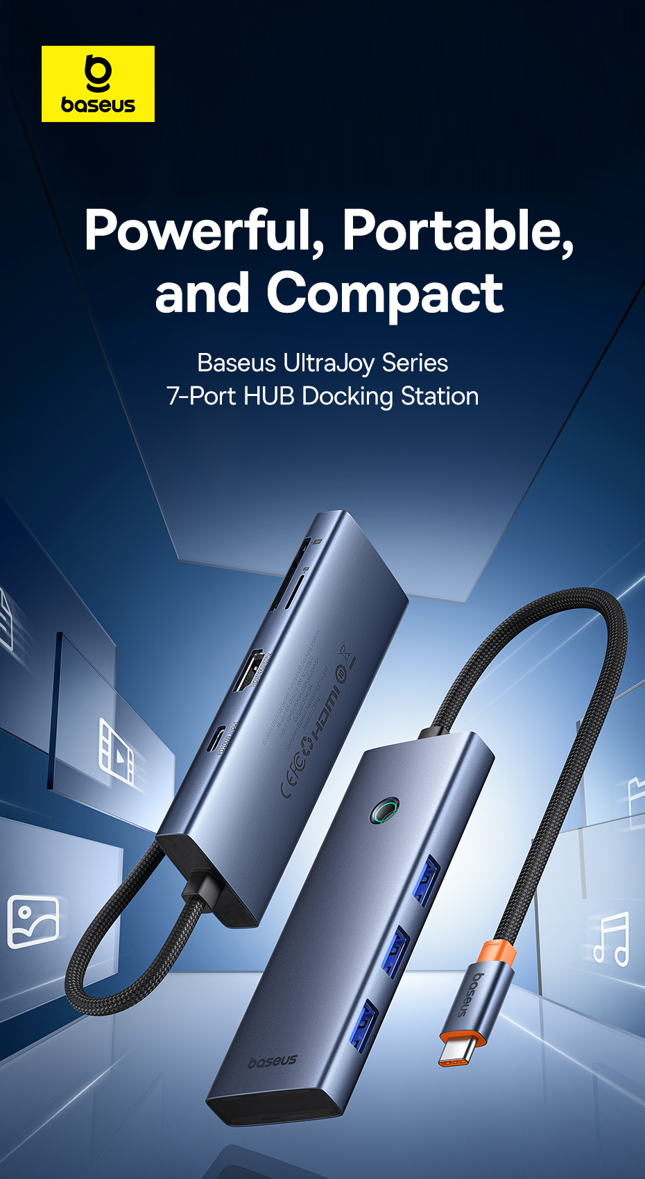 chube Hub Mở Rộng Kết Nối Baseus UltraJoy Series HUB Docking Station