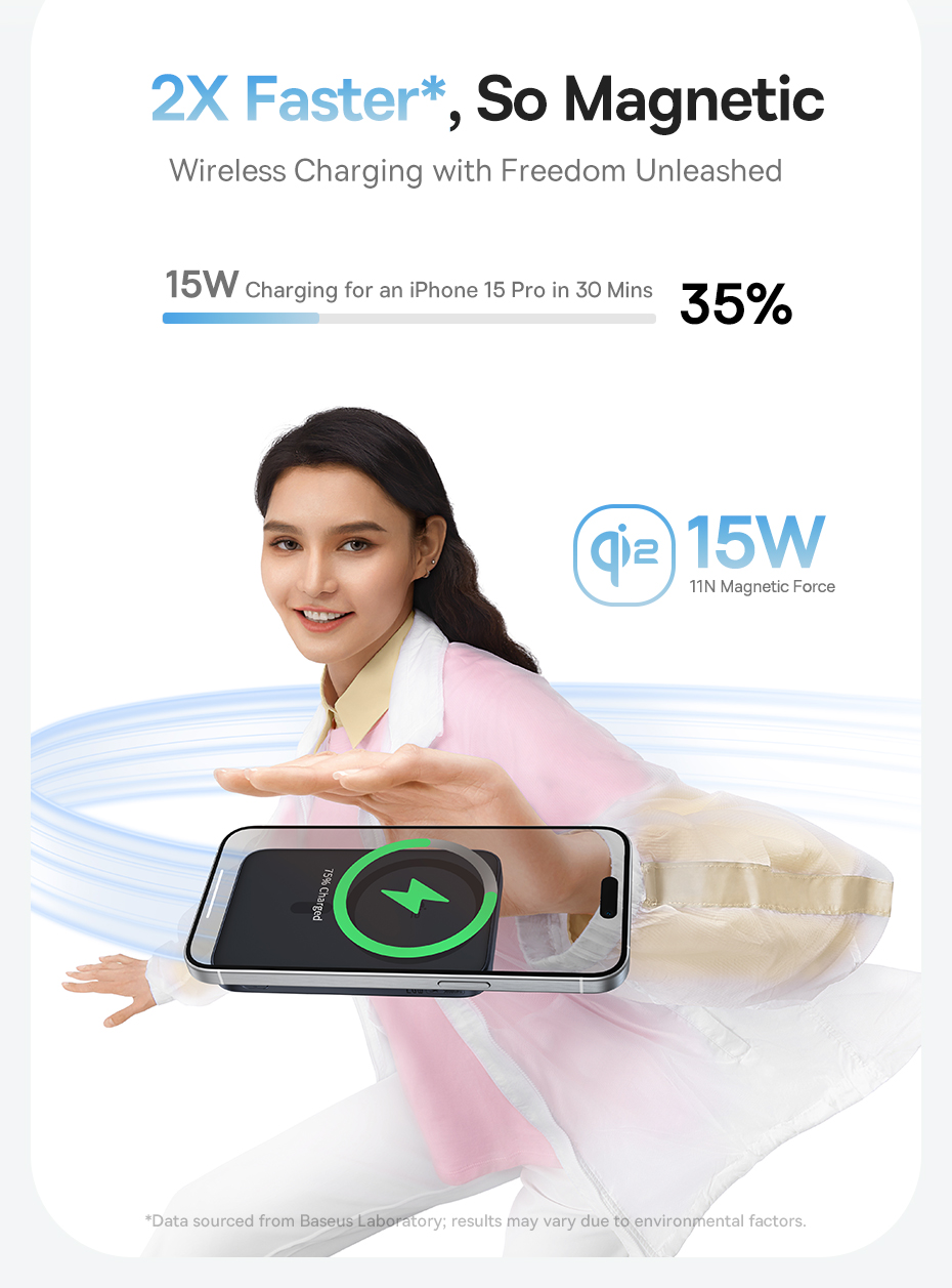 chube Pin dự phòng không dây OS-Baseus PicoGo Qi2 đế xoay 5000mAh