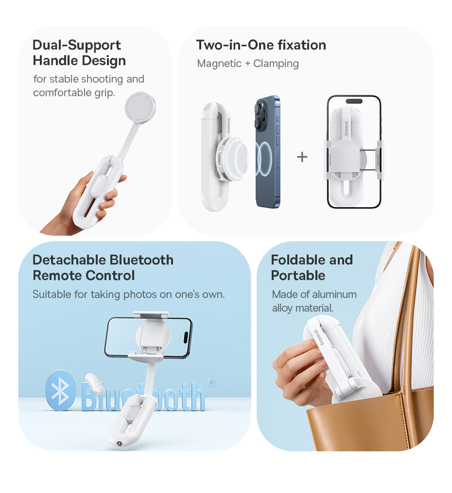 chube Gậy Selfie Từ Tính Baseus TechShot Series Dual-Support Phone