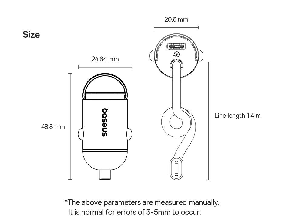 chube Tẩu sạc ô tô 30W Baseus Tiny Star Mini nhỏ gọn, bền bỉ