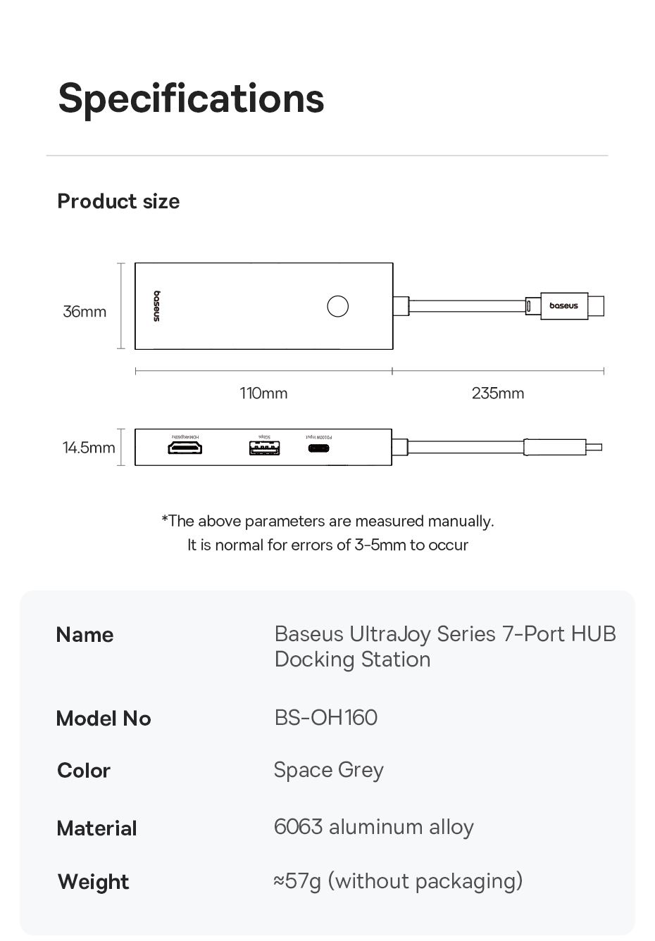 chube Hub Mở Rộng Kết Nối Baseus UltraJoy Series HUB Docking Station