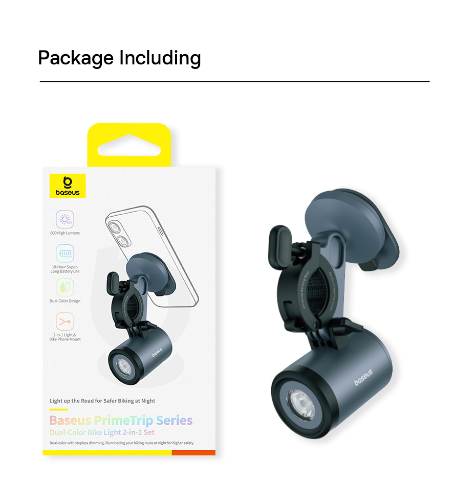 Đế Giữ Điện Thoại Nam Châm Tích Hợp Đèn Pin Baseus PrimeTrip - Đèn LED trắng