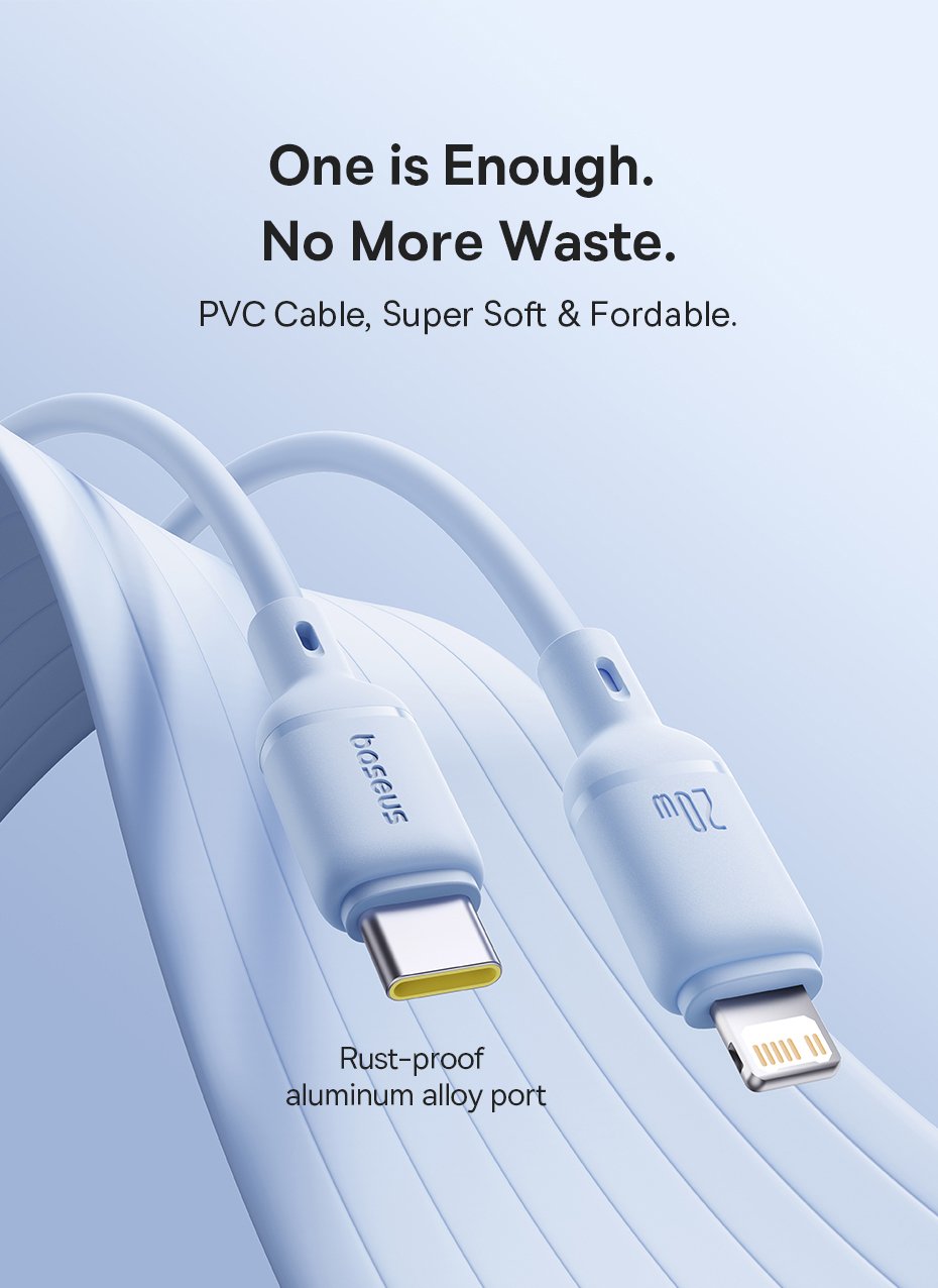 chube Cáp Sạc Nhanh Baseus Silky Series C to Lightning 20W (480Mbps)