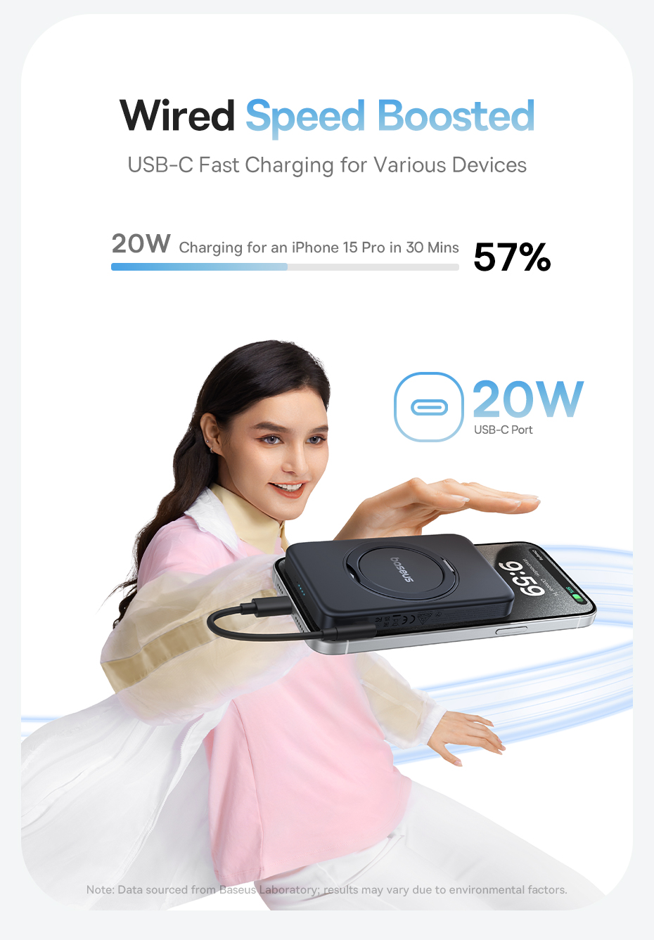 chube Pin dự phòng không dây OS-Baseus PicoGo Qi2 đế xoay 5000mAh