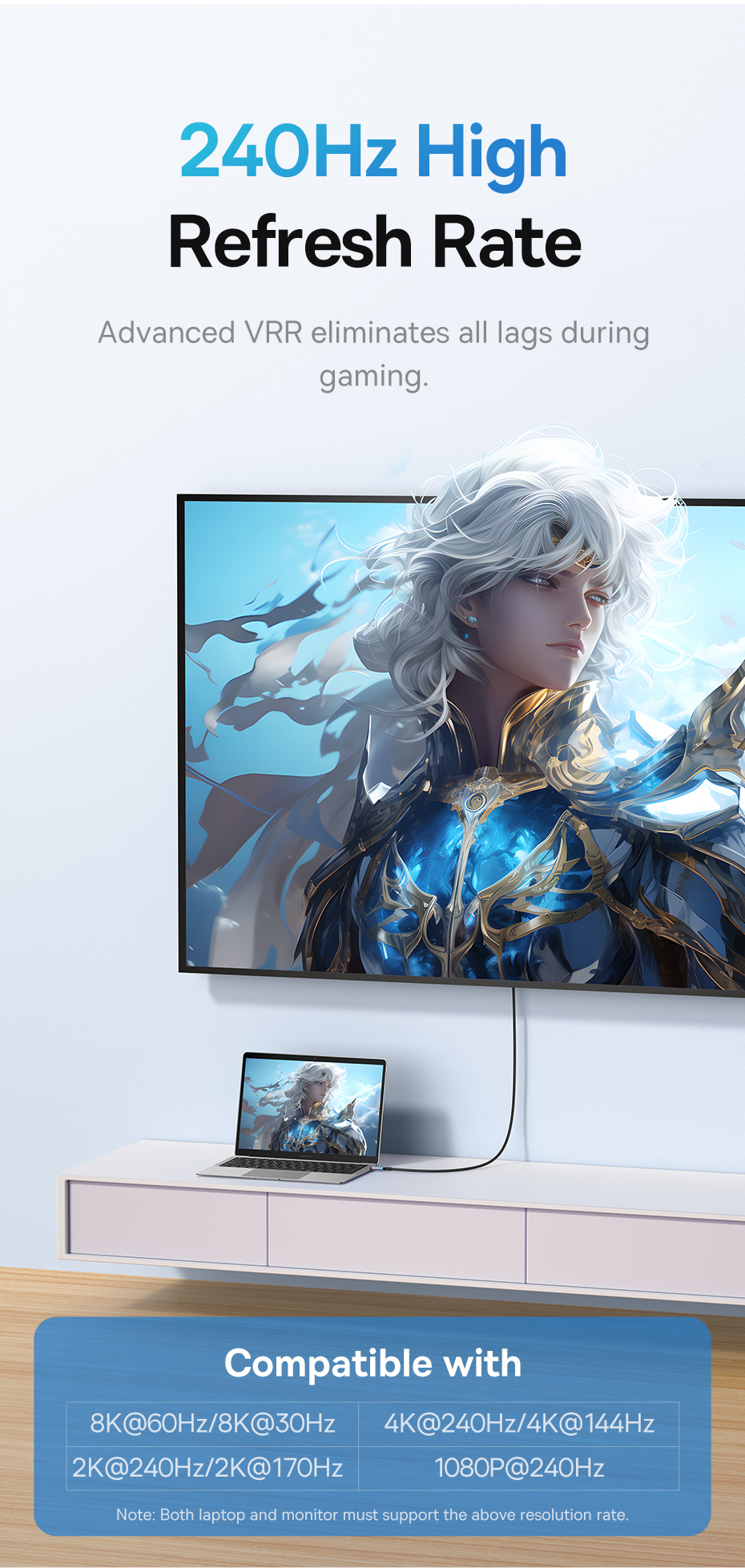 Cáp chuyển đổi Baseus High Definition Series Type-C sang HDMI 8K/60Hz