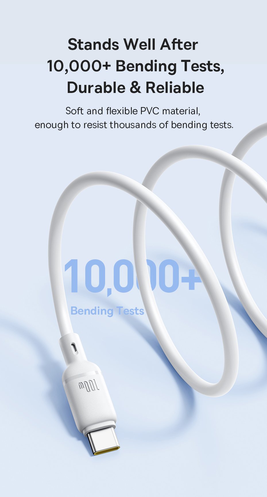 chube Cáp Sạc Nhanh Baseus Silky Series USB to Type-C 100W (480Mbps)