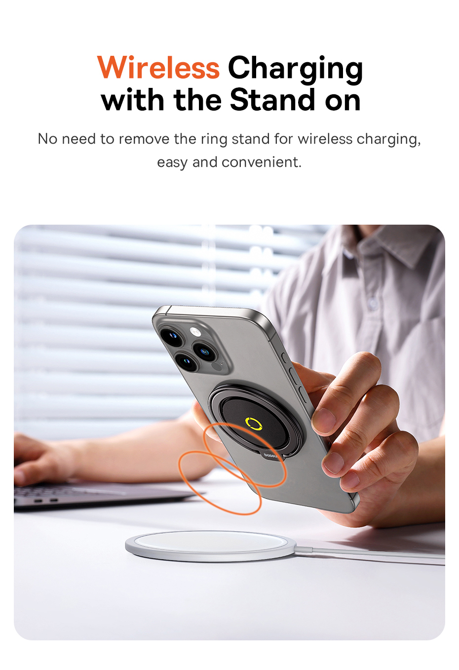 chube Giá đỡ điện thoại Baseus MagPro Series II vòng nam châm