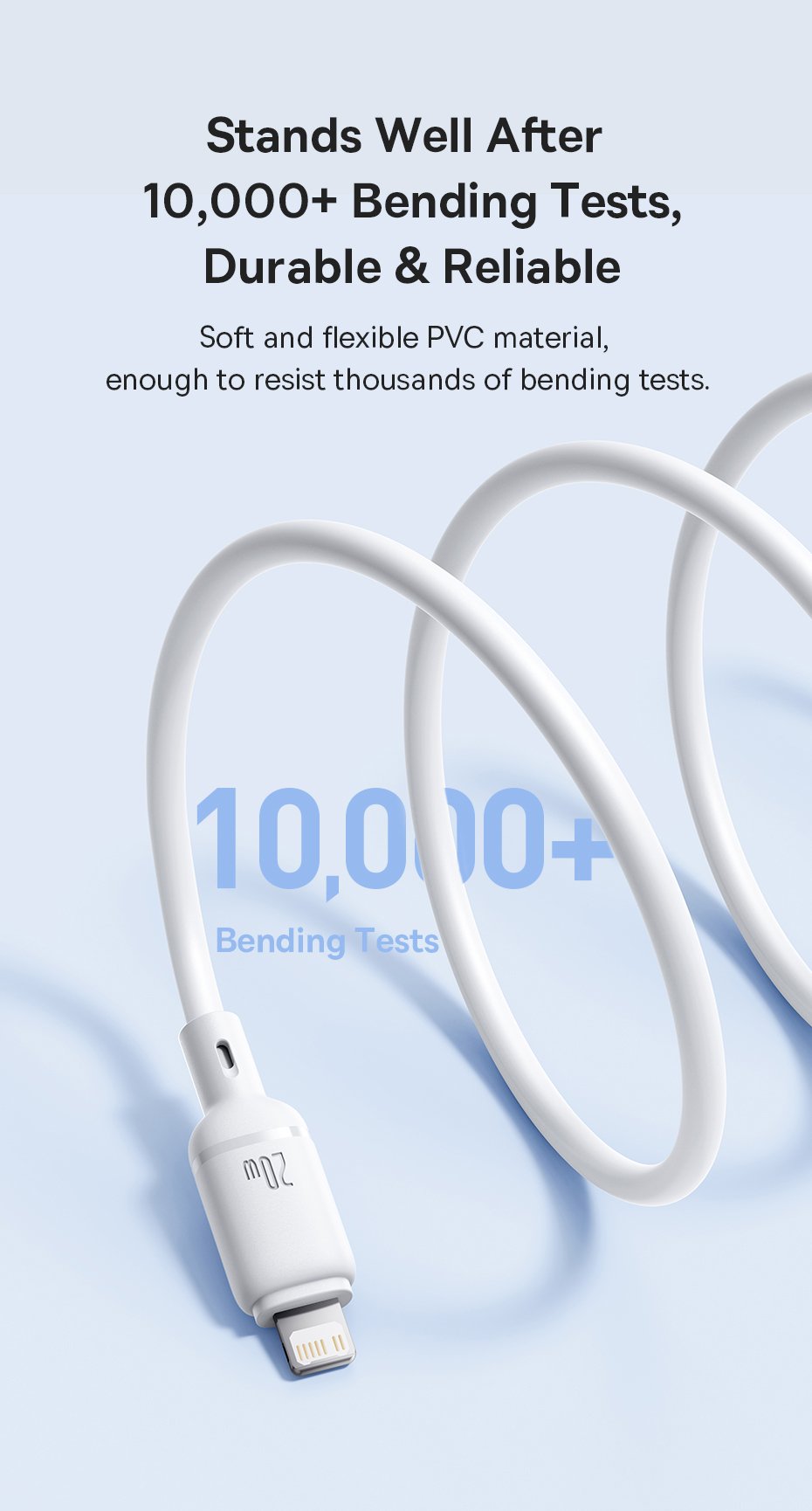 chube Cáp Sạc Nhanh Baseus Silky Series C to Lightning 20W (480Mbps)