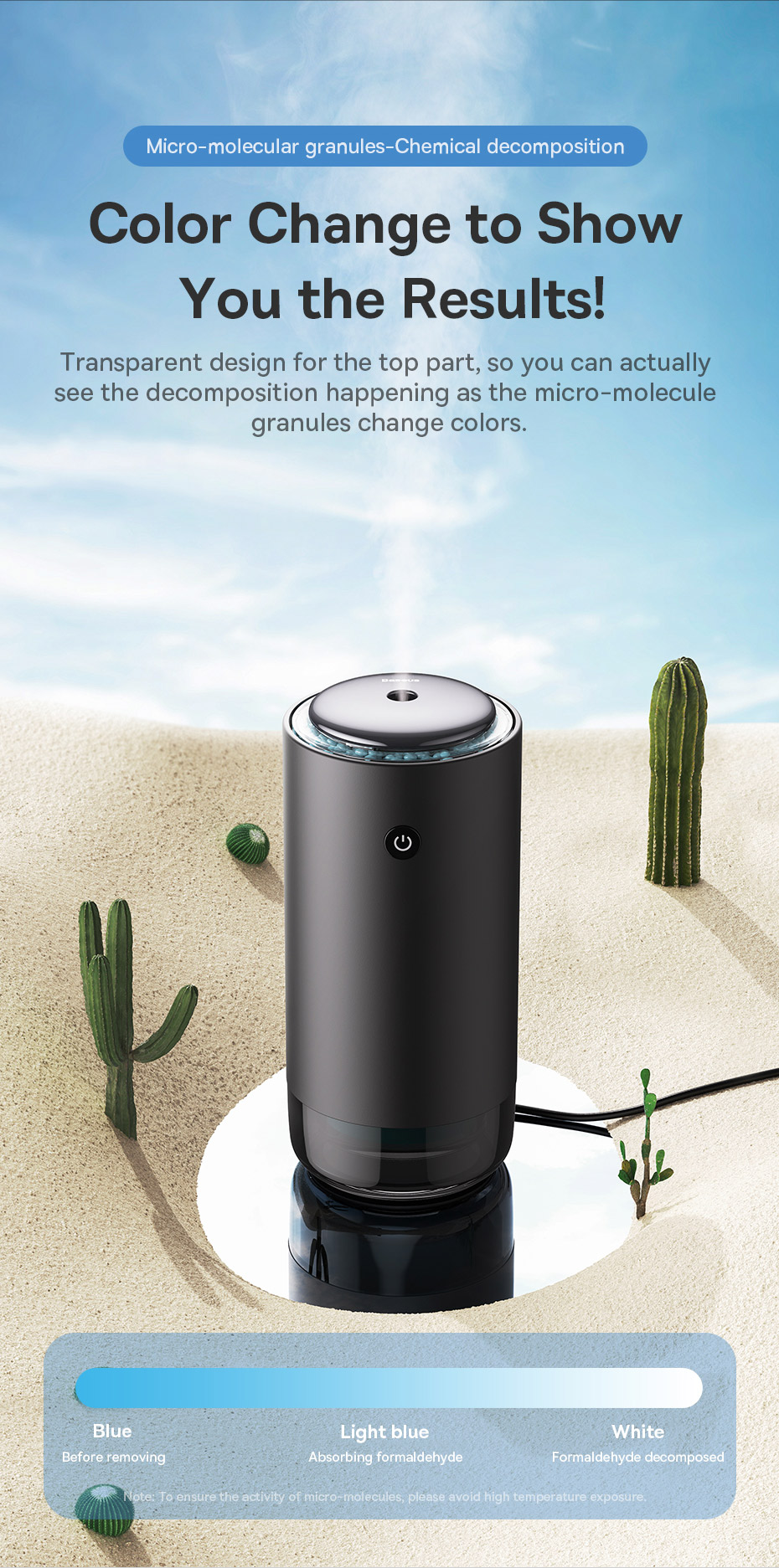 chube Máy lọc không khí ô tô Baseus Khử Formaldehyde, Probiotics