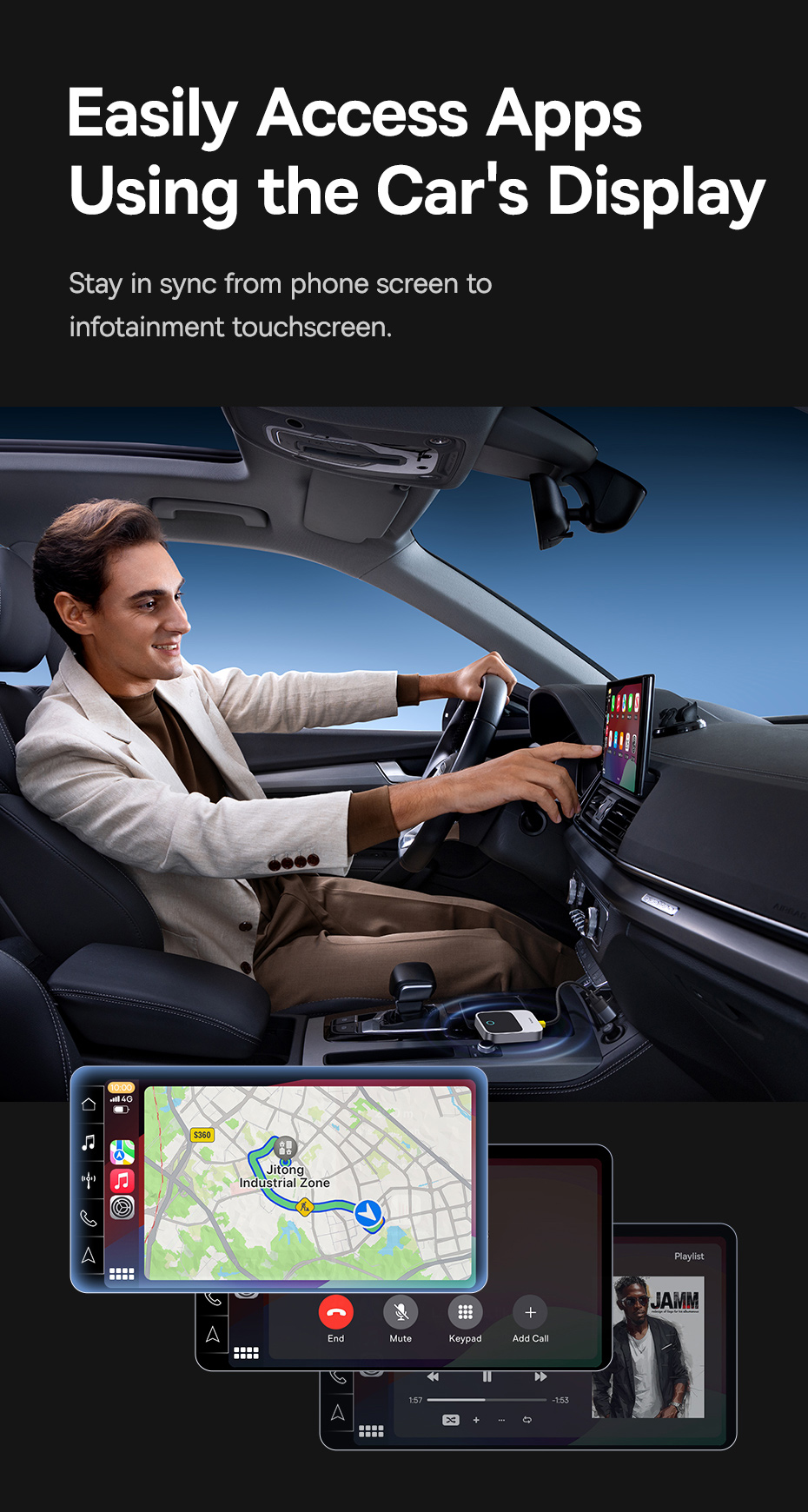 chube Carplay Không Dây dành cho xe hơi OS-Baseus SafeJourney