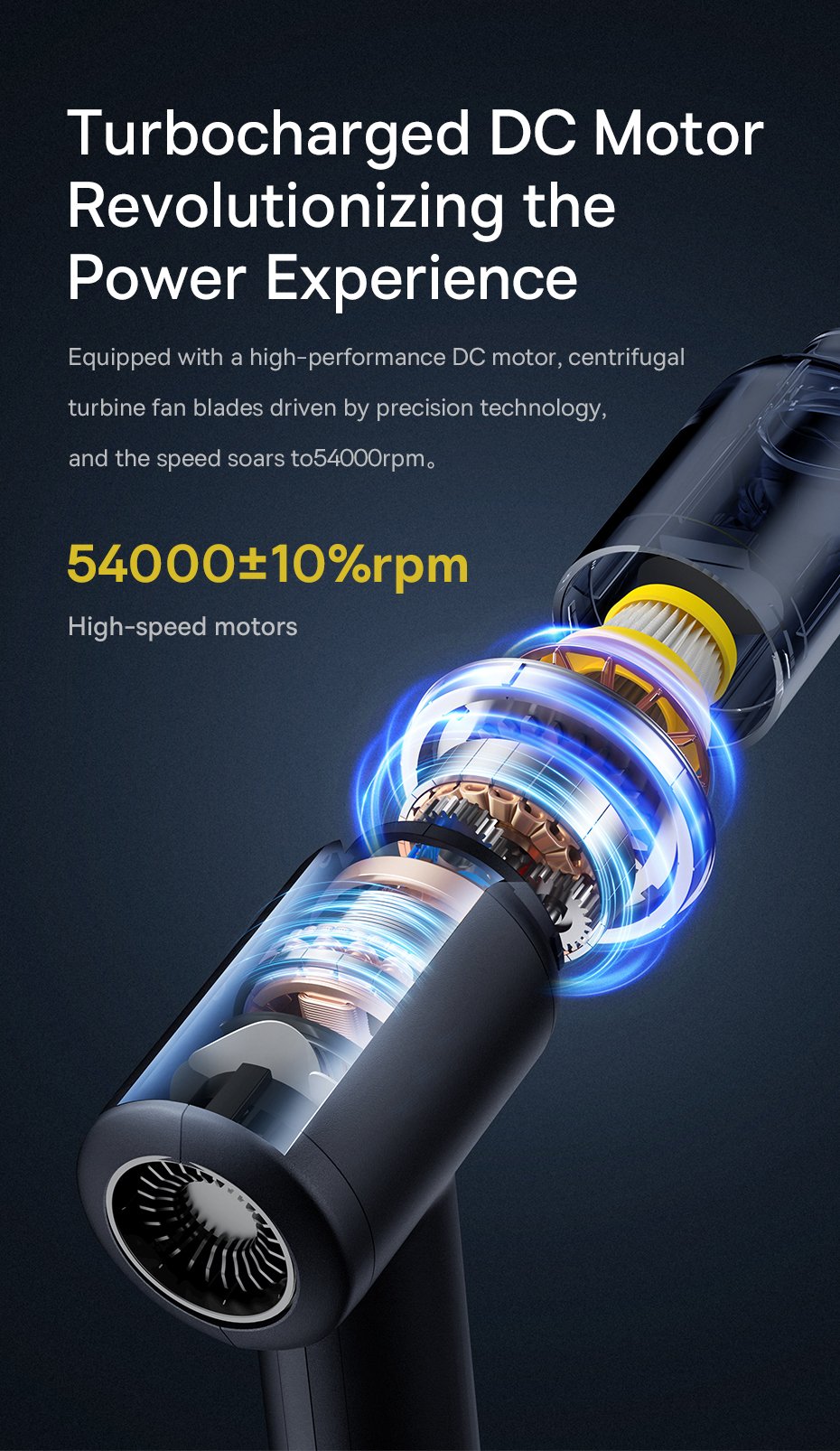 chube Máy hút bụi cầm tay 45W Baseus AT Car 5000Pa không dây