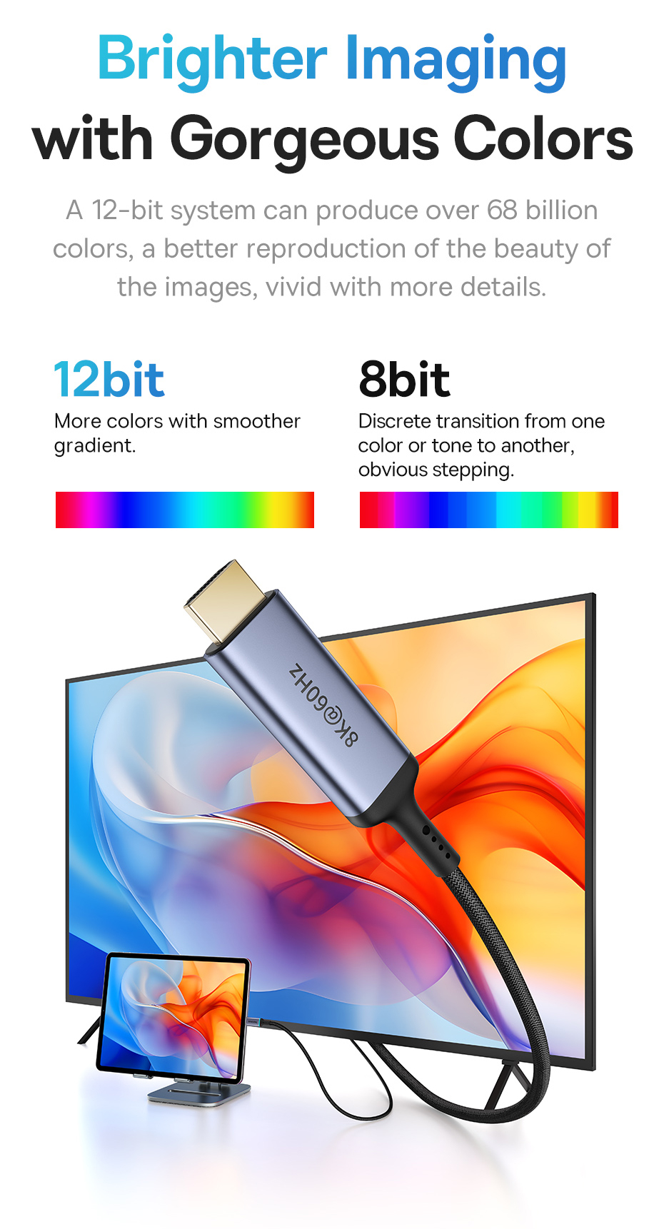 Cáp chuyển đổi Baseus High Definition Series Type-C sang HDMI 8K/60Hz
