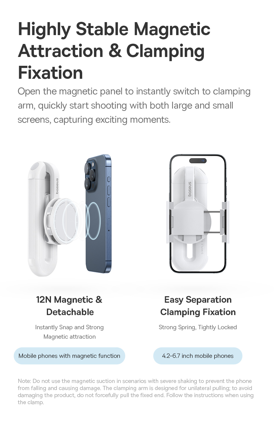 chube Gậy Selfie Từ Tính Baseus TechShot Series Dual-Support Phone