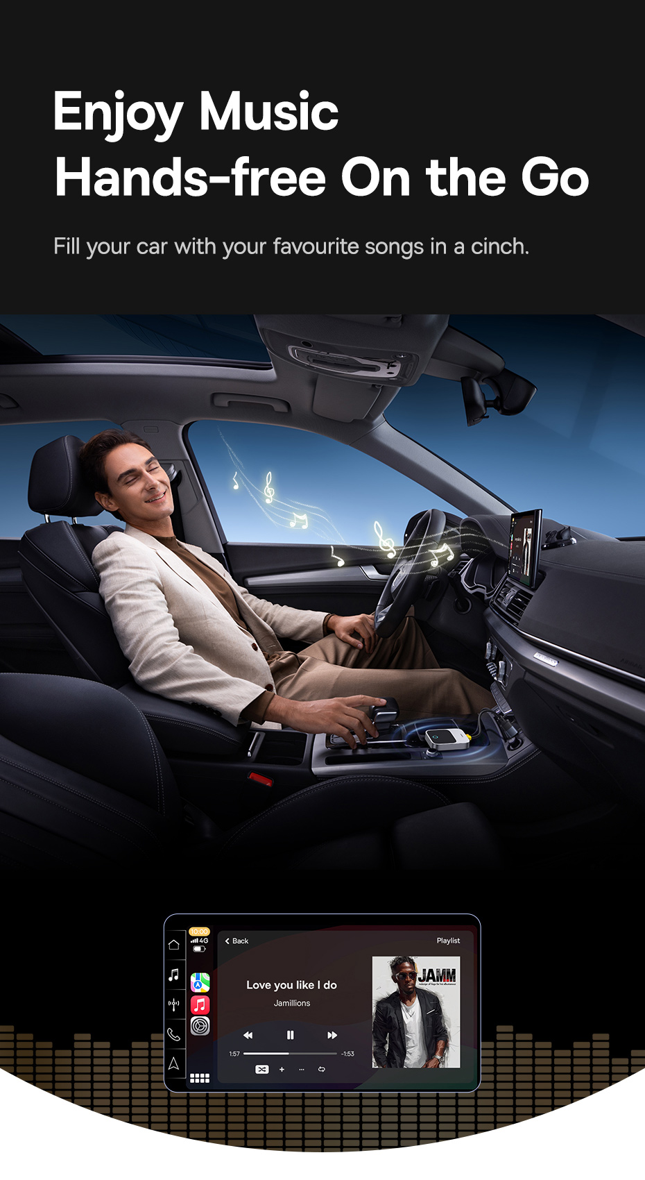 chube Carplay Không Dây dành cho xe hơi OS-Baseus SafeJourney