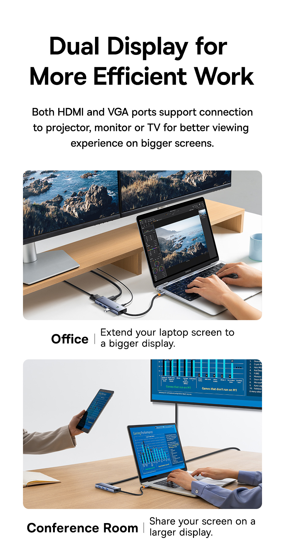 chube Hub Mở Rộng Kết Nối Baseus UltraJoy Series HUB Docking Station