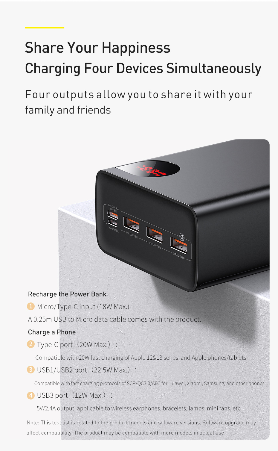 Pin dự phòng sạc nhanh 22.5W Baseus Adaman 40000mAh max, hợp kim nhôm