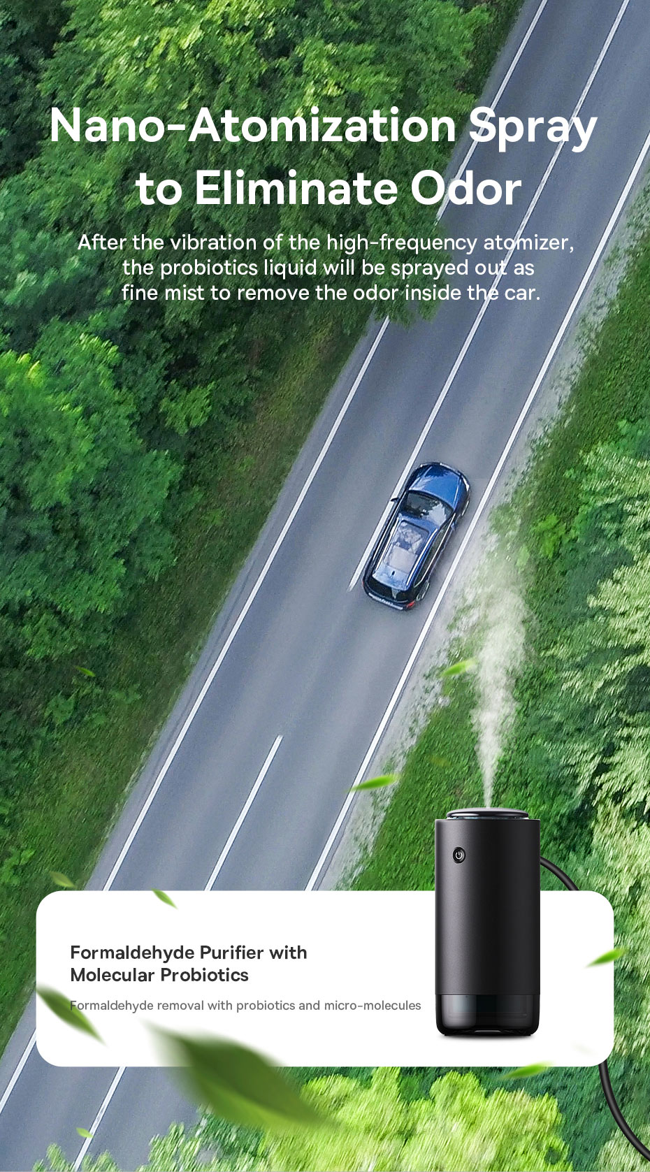 chube Máy lọc không khí ô tô Baseus Khử Formaldehyde, Probiotics