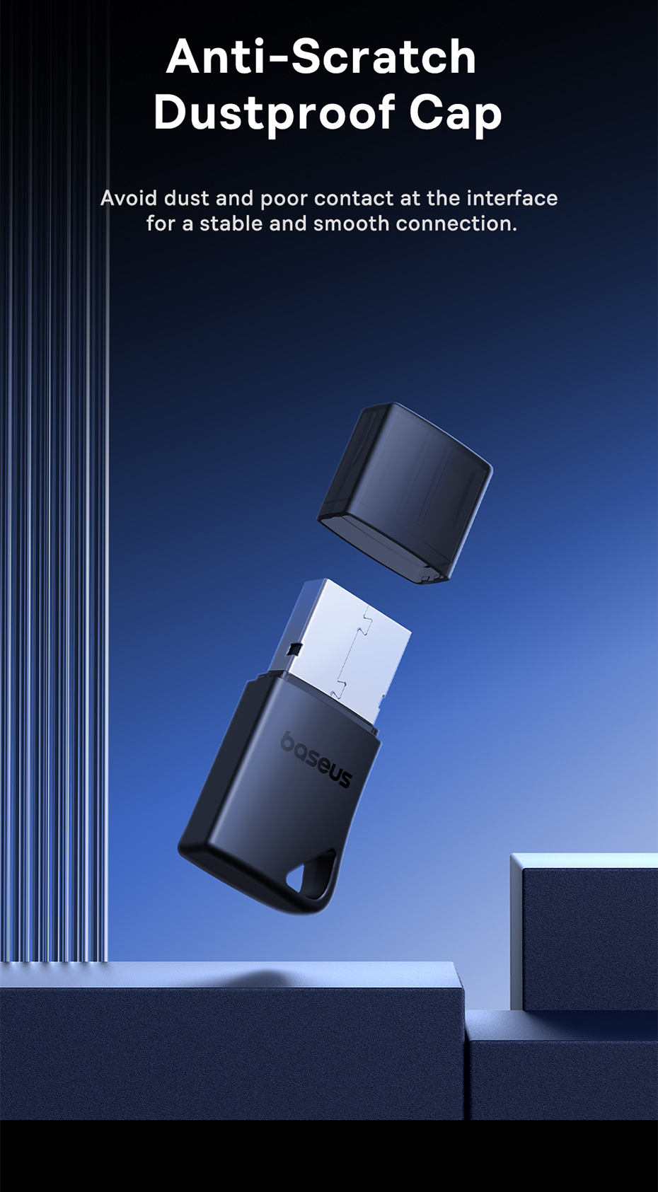 USB Bluetooth Tốc Độ Cao Baseus Encok BA04+ - Kết nối ổn định trong phạm vi 20m