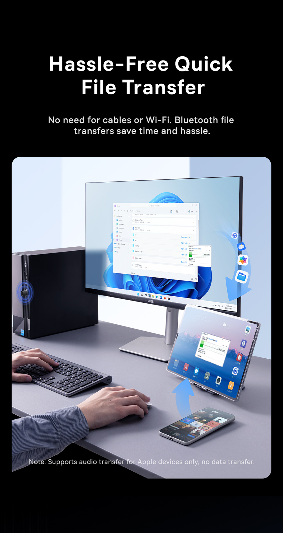 USB Bluetooth Tốc Độ Cao Baseus Encok BA04+ - Truyền tải âm thanh không dây