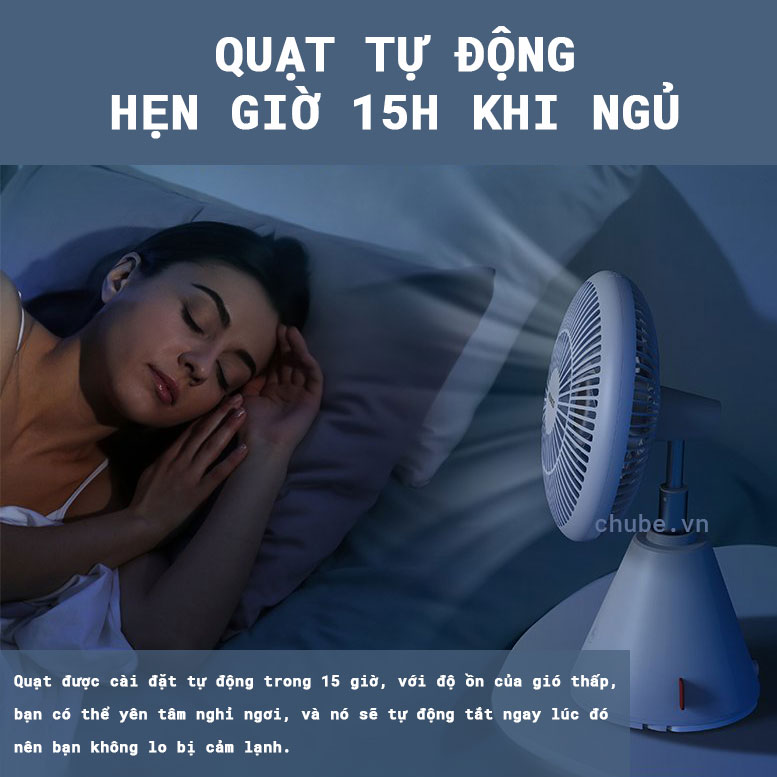 chube Quạt tích điện gấp gọn Xundd XDOT-024 pin lên đến 20h, 8000mAh