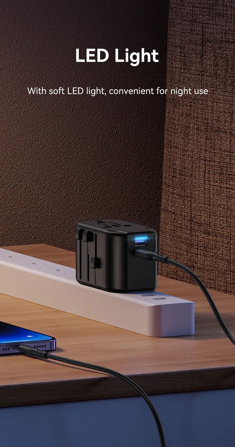 chube Bộ sạc du lịch Usams US-CC173 T55 12W Dual USB-A Universal