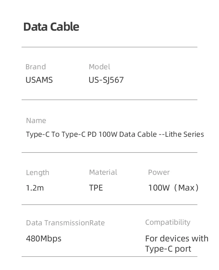 chube Pin Dự Phòng USAMS CD185 30000mAh 65W