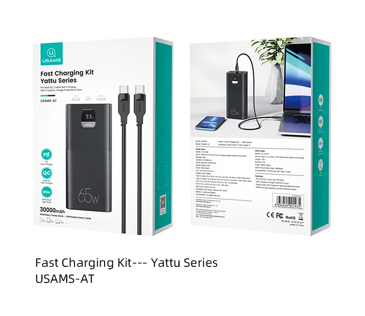 chube Pin Dự Phòng USAMS CD185 30000mAh 65W