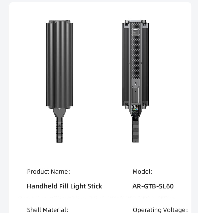 Rtako AR-GTB-SL60S - Kích thước sản phẩm