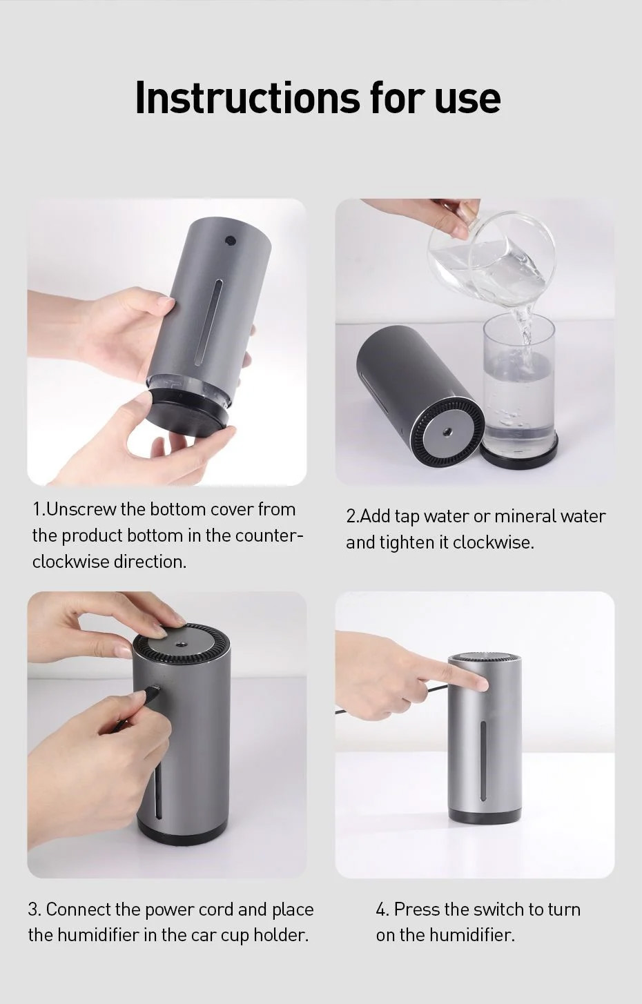 chube Máy phun sương tạo ẩm Baseus Moisturizing Car Humidifier