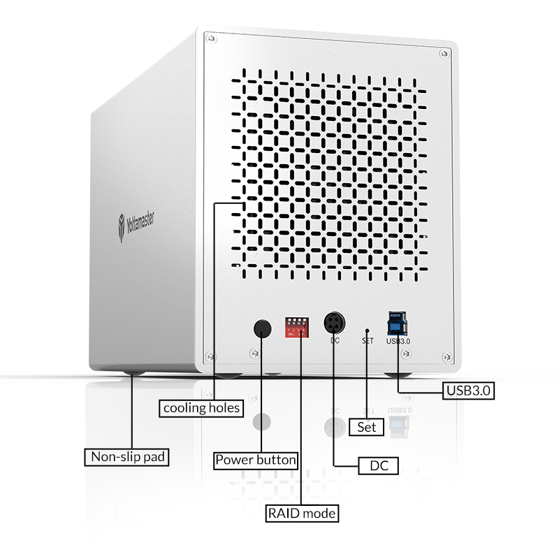 Dock ổ cứng 5 Bay 3.5 inch RAID Yottamaster PS500RU3-US