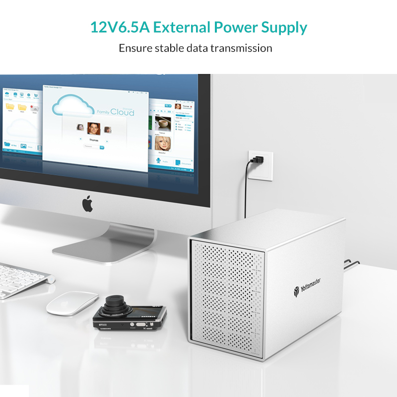 Dock ổ cứng 5 Bay 3.5 inch RAID Yottamaster PS500RU3-US