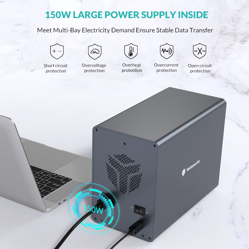 Dock ổ cứng 5 Bay 3.5 inch Yottamaster FS5U3-US-GY - Toàn bộ sản phẩm