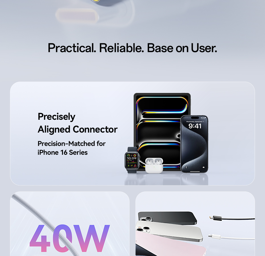 Công suất sạc nhanh 100W của cáp sạc C to C Baseus - chube.vn