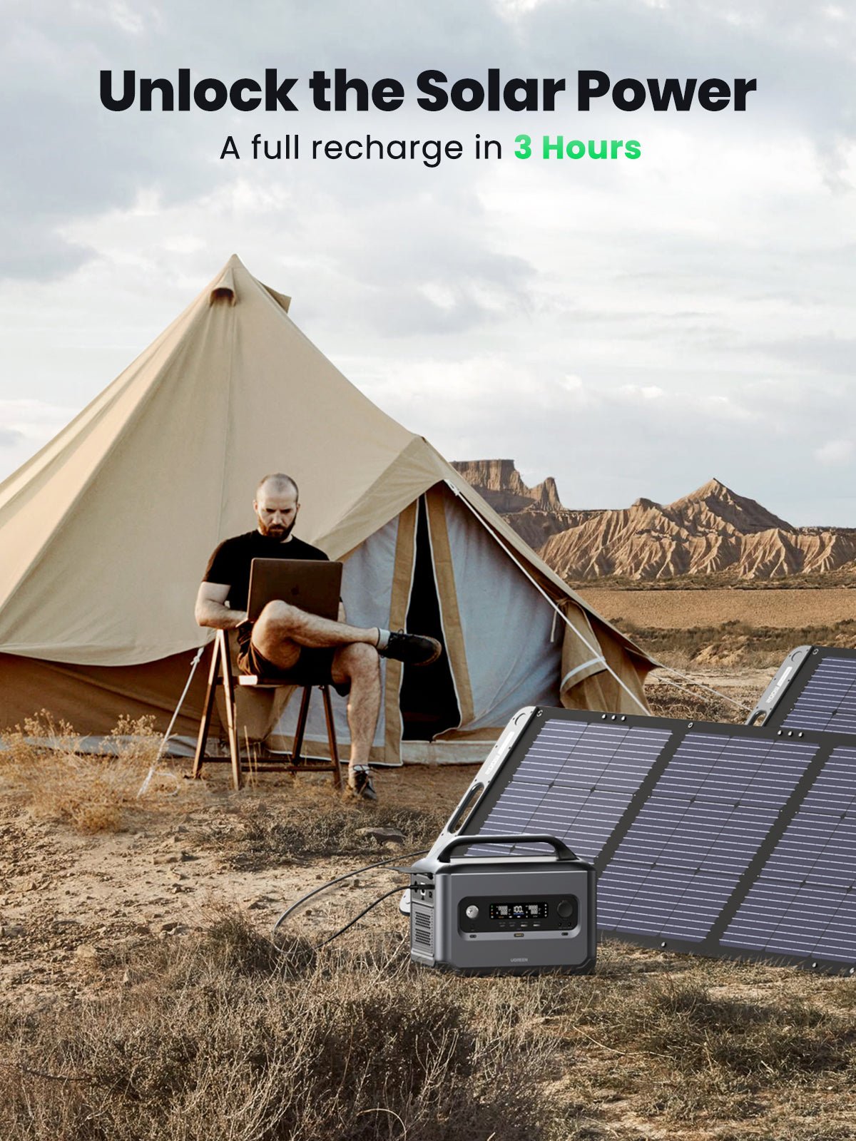 Trạm sạc dự phòng 1200W UGREEN GS1200 PowerRoam 1024Wh