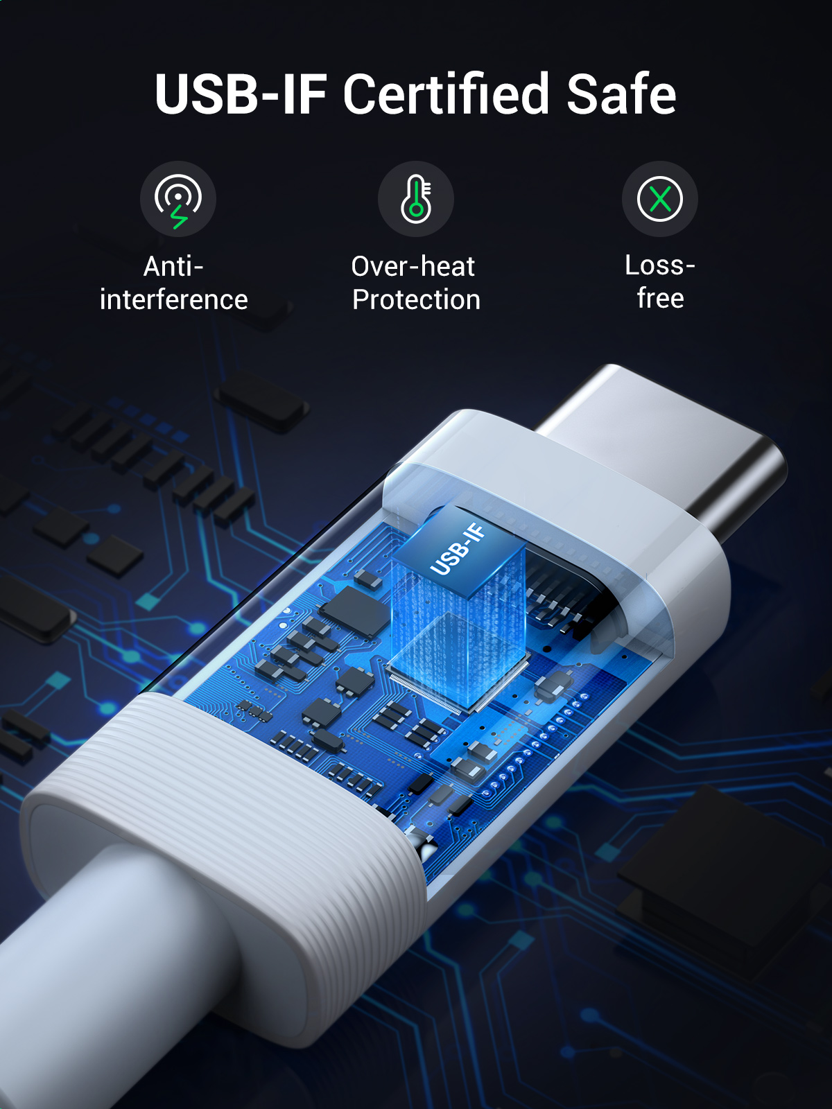 Cáp sạc và truyền dữ liệu C to C Ugreen US506 USB4 40Gbps