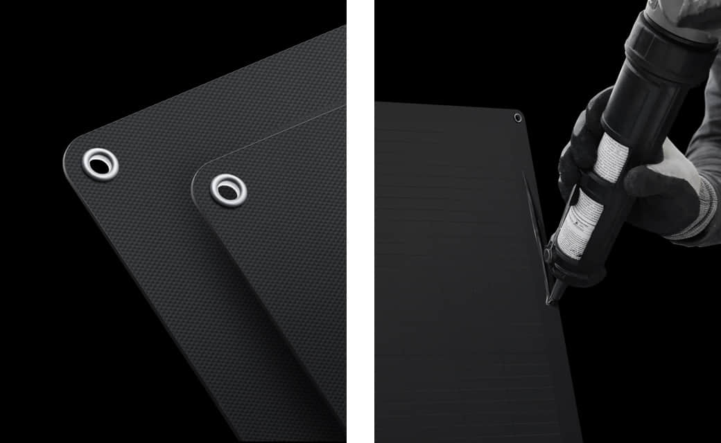 chube.vn Cận cảnh bề mặt tấm pin năng lượng mặt trời mini Ecoflow