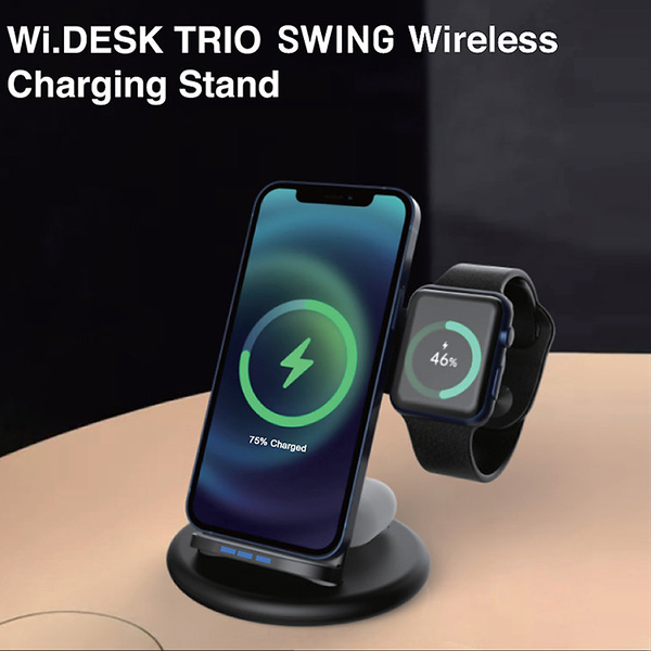 chube Đế Sạc Không Dây Mazer Wi.DESK Trio SWING 3-in-1 Wireless Charger
