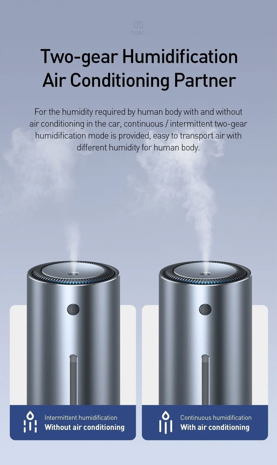 chube Máy phun sương tạo ẩm Baseus Moisturizing Car Humidifier