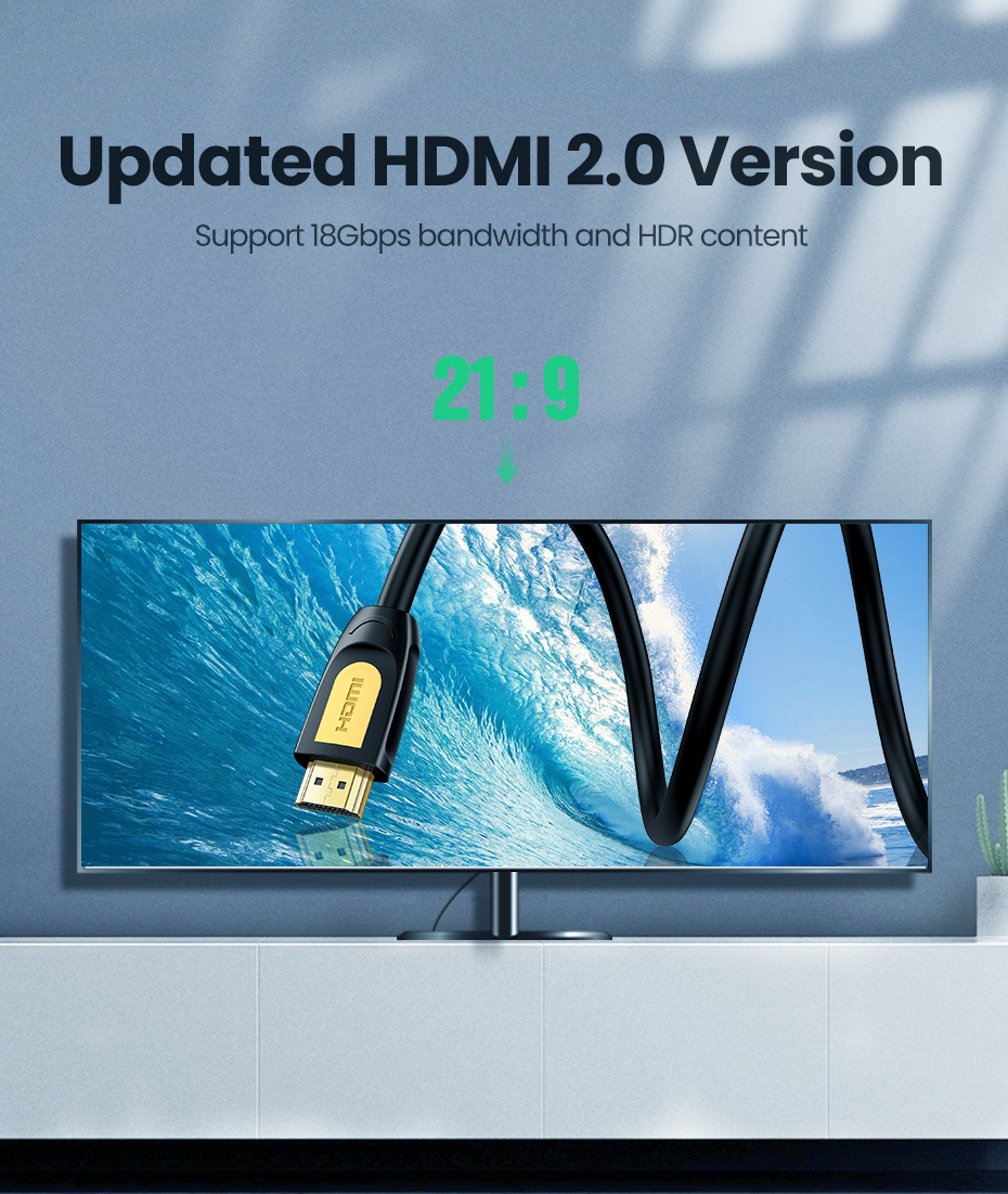 Cáp HDMI 2M dẹt 4Kx2K Ugreen 11185 (HD101)
