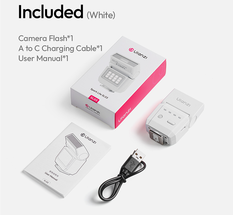 Đèn flash máy ảnh Ulanzi SL03 Spark Lite công suất GN 8